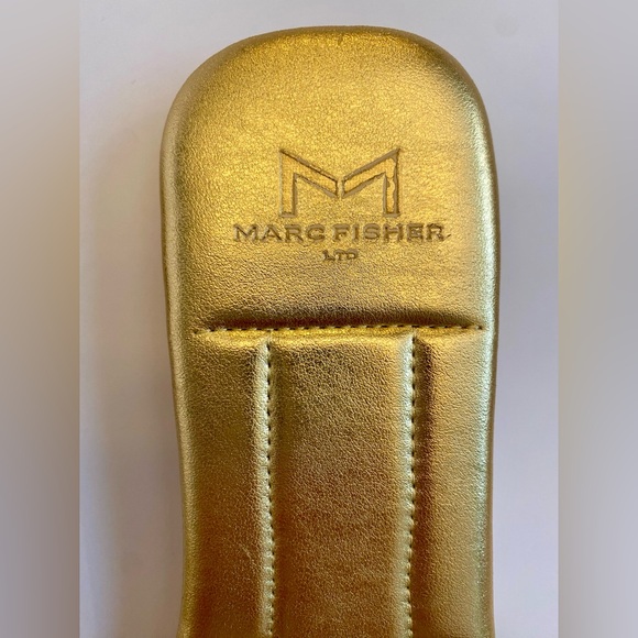 NWT Marc Fisher Marlon Slide gold flat sandal in women’s size 6M - Picture 14 of 16